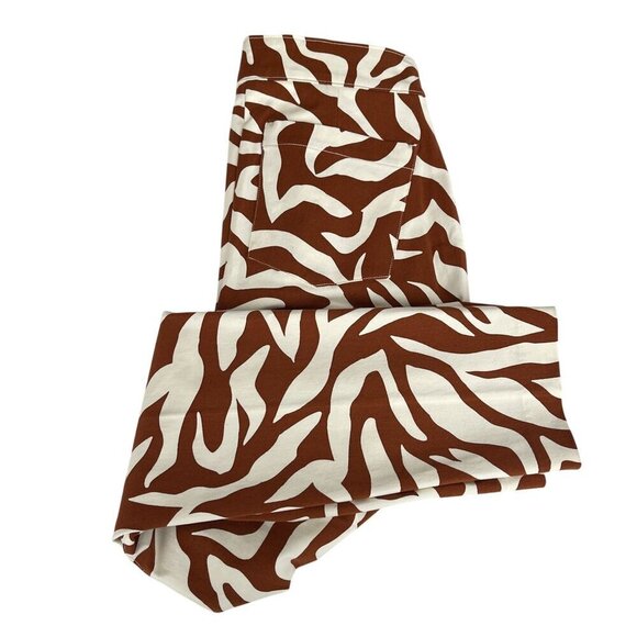 SPANX On-the-Go Ankle Slim Straight Pants Pull On Clay Zebra Brown Women XS - Picture 16 of 16